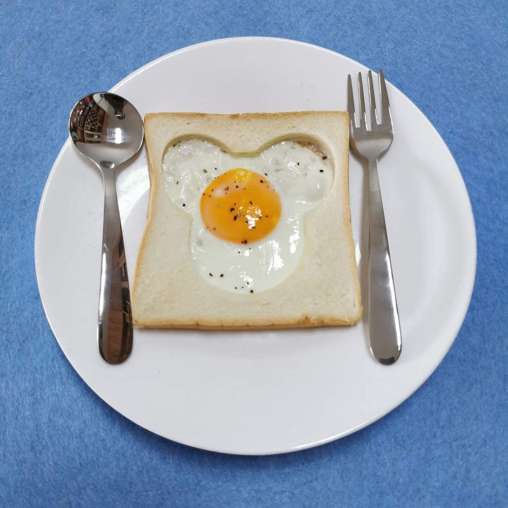 WEKTUNAA Stainless Steel Child Toddler Flatware Set-6 pieces-Kids Fork and Spoon, Mirror Polished, Back to school lunch supplies